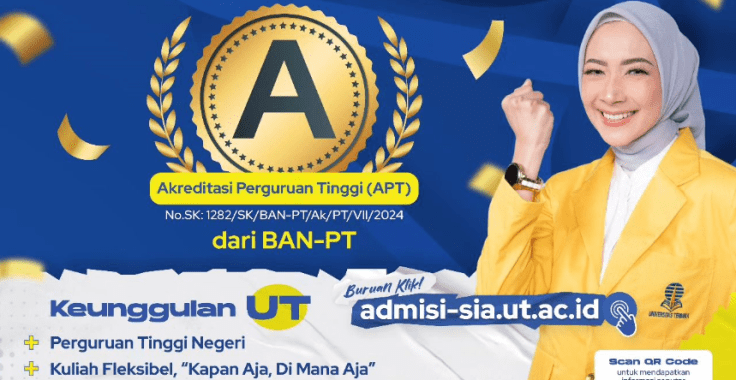 Universitas Terbuka Raih Akreditasi ‘A’ dari BAN-PT