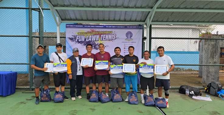 UT Banjarmasin Sukses Gelar Fun Lawn Tennis