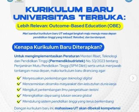 Penerapan Kurikulum Baru di Universitas Terbuka